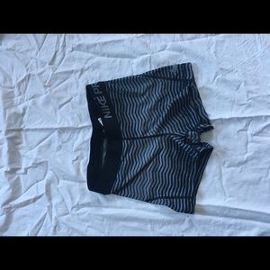 Gray and Black Nike pro spandex